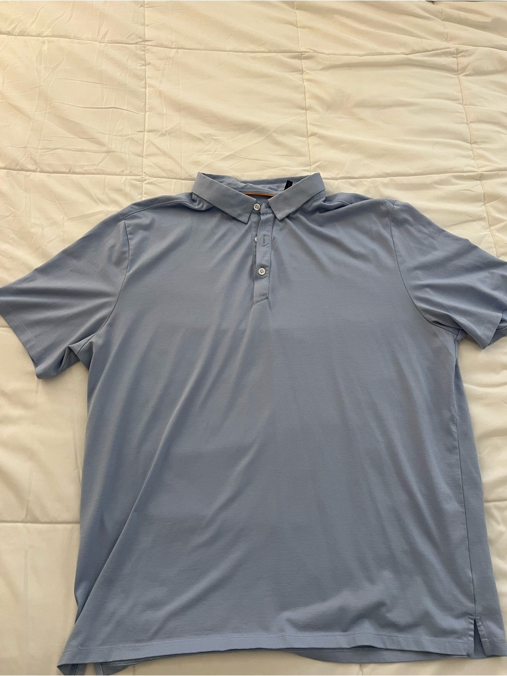 Men's Performance Polo Shirt in Light Blue